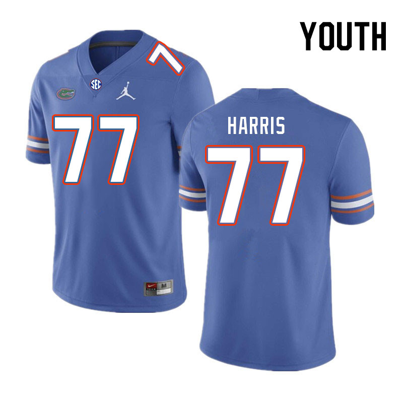 Youth #77 Knijeah Harris Florida Gators College Football Jerseys Stitched Sale-Royal